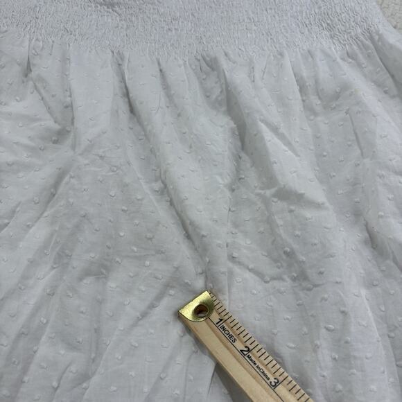 Hill House Athena Nap Mini Dress Small Swiss Dot White Sheer Puff Short Sleeve - Picture 7 of 11